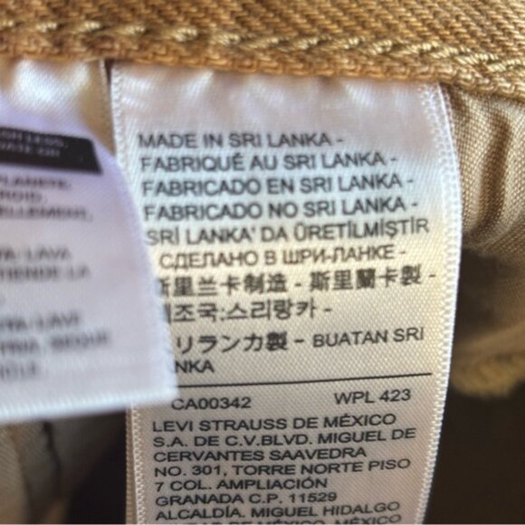 Levi’s 501 Original High Rise Straight Leg Tan Denim Jeans Women’s 25x30 NWT - Picture 9 of 9